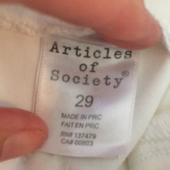 Articles of society white distressed straight leg jeans size 29 - Picture 12 of 16